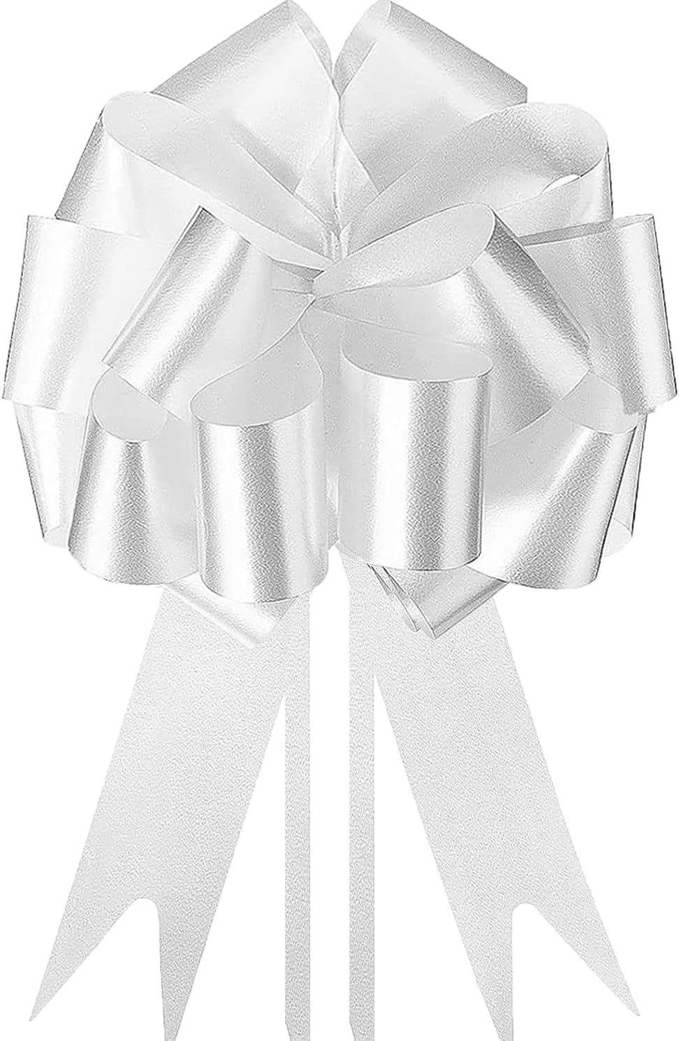 60 weiße Rosetten, Schleifen für Hochzeiten
