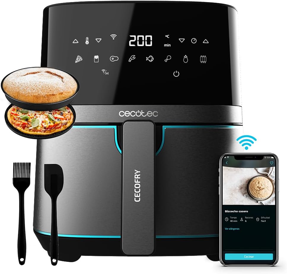Cecotec Intelligente Heißluftfritteuse 5,5 L Cecofry Full InoxBlack 5500