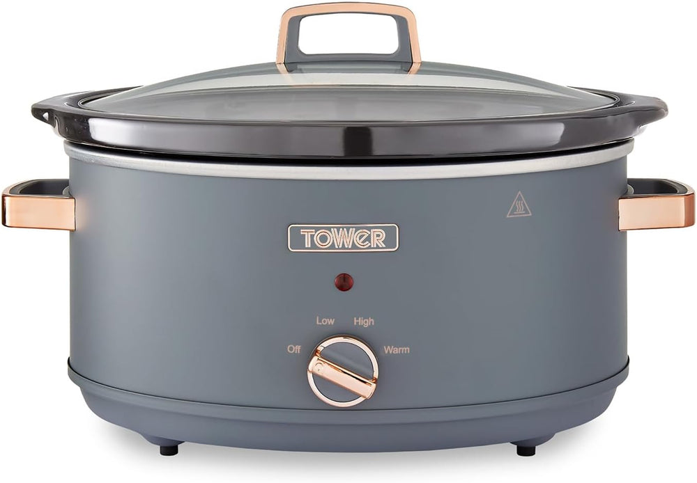 Tower T16043GRY Cavaletto Elektrischer Slow Cooker 6,5 l