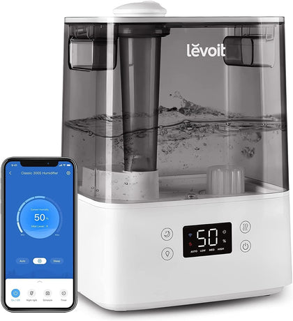 LEVOIT Intelligenter WLAN-Luftbefeuchter, 4,5 l, Top-Fill, 26 dB