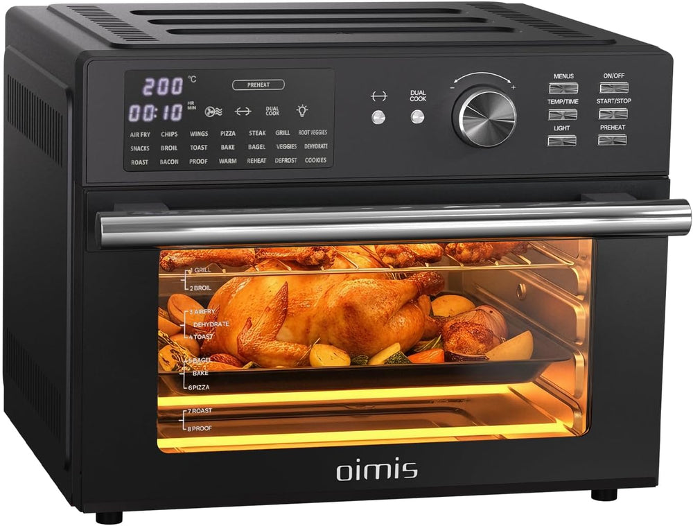 OIMIS Heißluftfritteuse xxl 30L 1800W