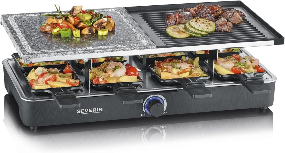 SEVERIN Raclette-Grill mit Naturgrillstein und Grillplatte