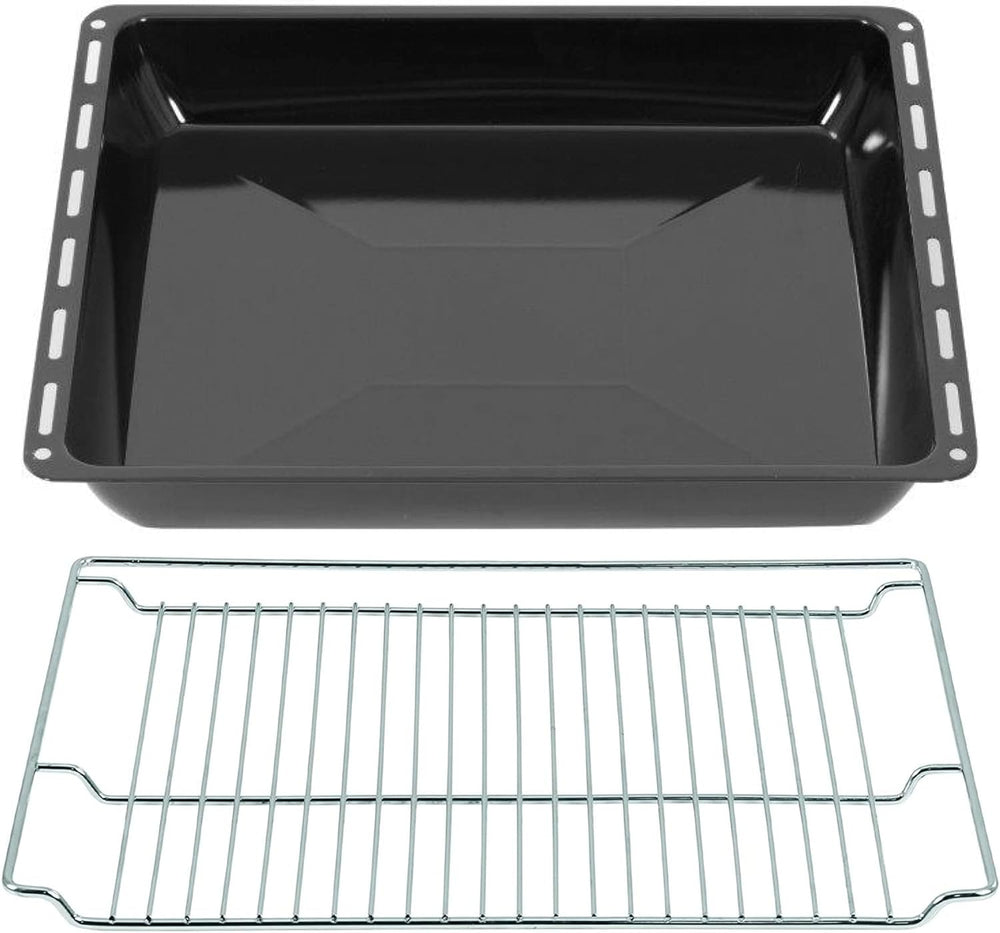 ICQN Tiefes Backblech Set mit Gitter 46,5 × 37 × 6 cm