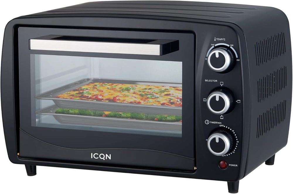 ICQN Kompakter Mini-Backofen, 15 Liter, 1200 W